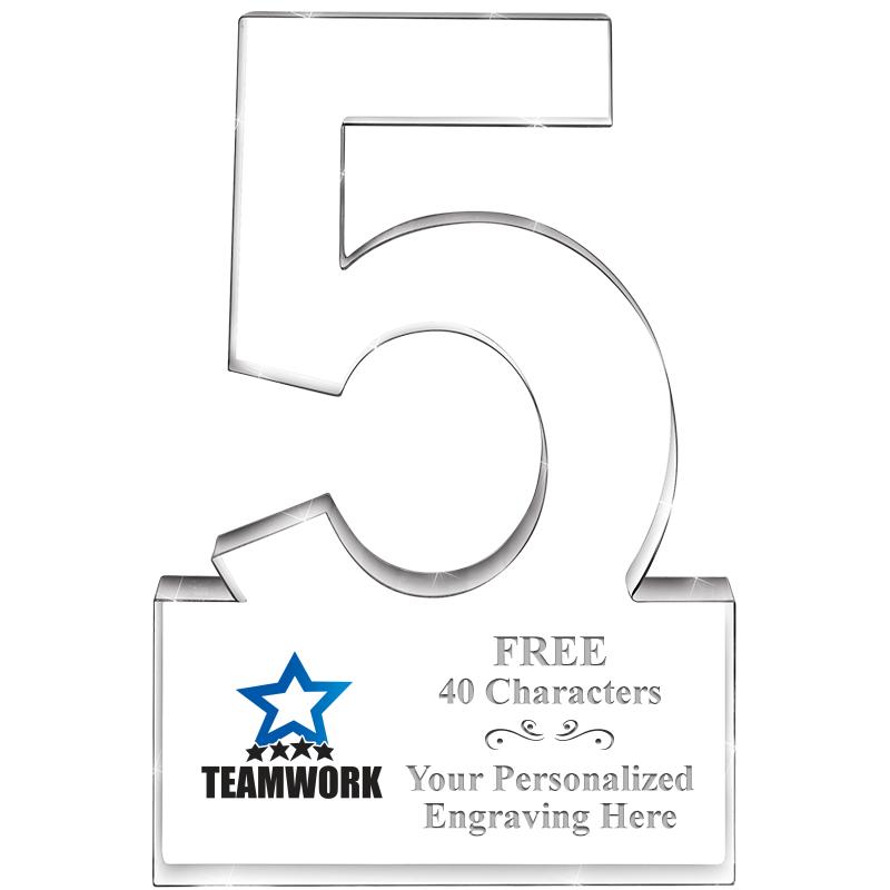 6" 5 YEARS OF SERVICE ACRYLIC