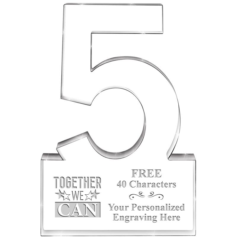 6" 5 YEARS OF SERVICE ACRYLIC