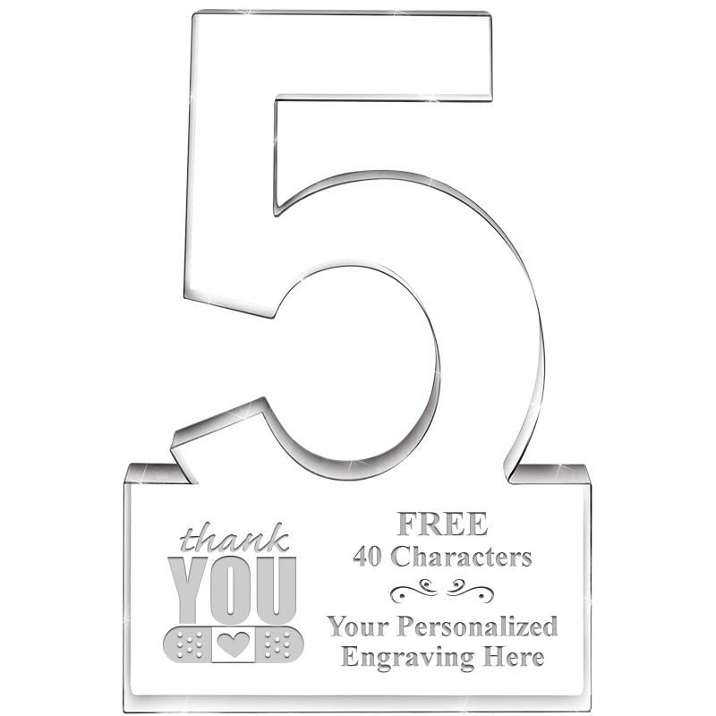 6" 5 YEARS OF SERVICE ACRYLIC