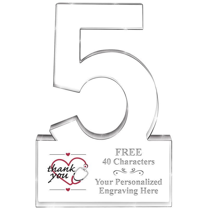 6" 5 YEARS OF SERVICE ACRYLIC