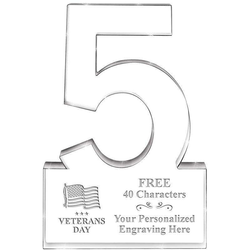 6" 5 YEARS OF SERVICE ACRYLIC