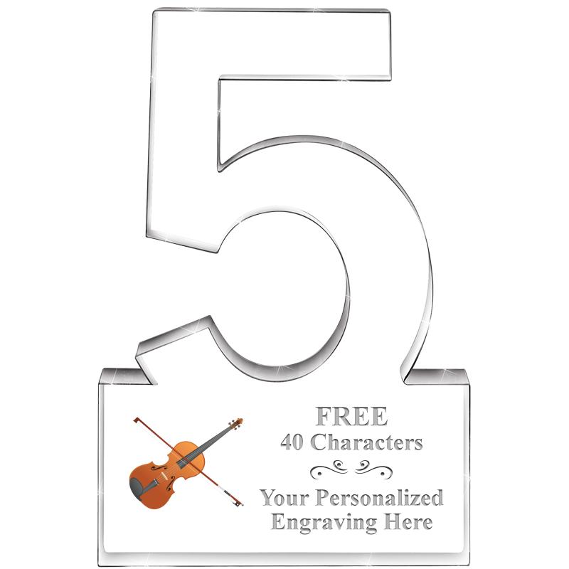 6" 5 YEARS OF SERVICE ACRYLIC