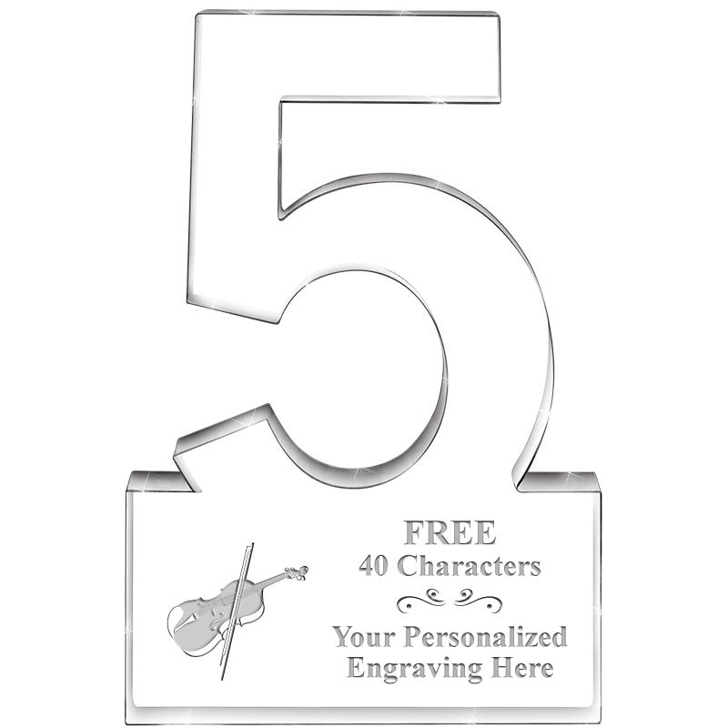 6" 5 YEARS OF SERVICE ACRYLIC