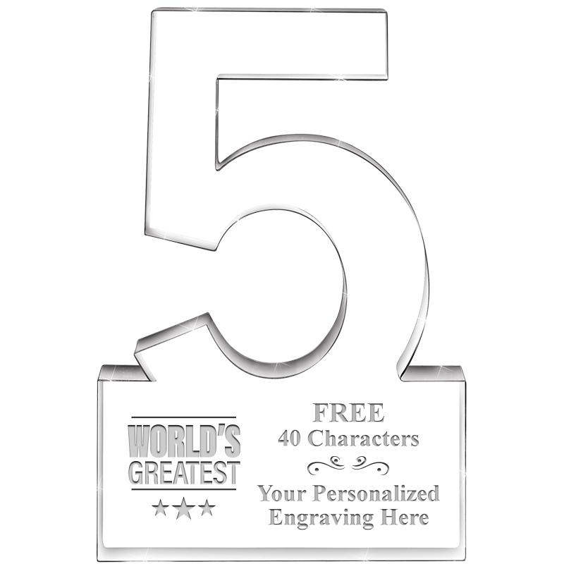 6" 5 YEARS OF SERVICE ACRYLIC