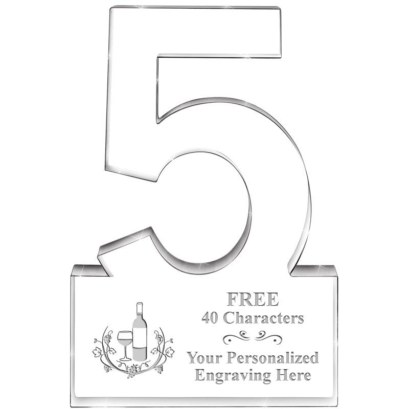 6" 5 YEARS OF SERVICE ACRYLIC