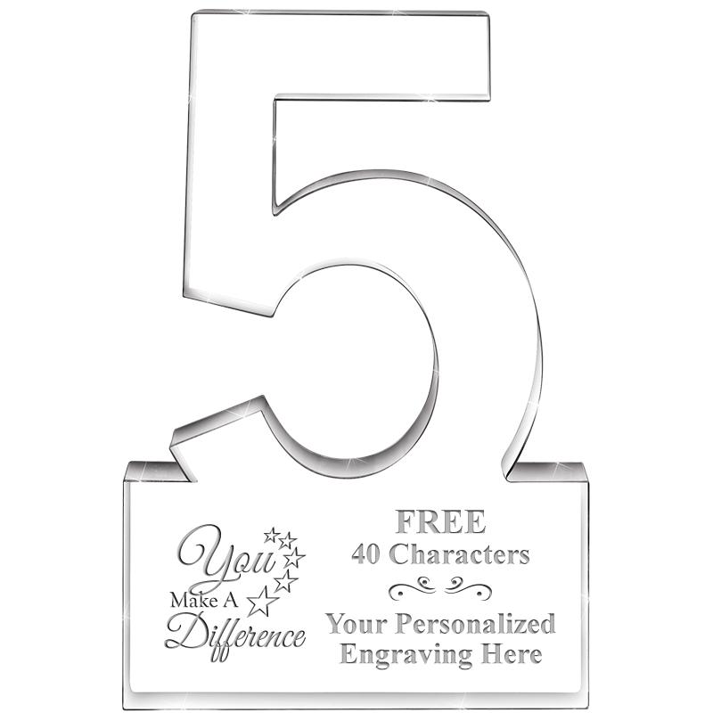 6" 5 YEARS OF SERVICE ACRYLIC