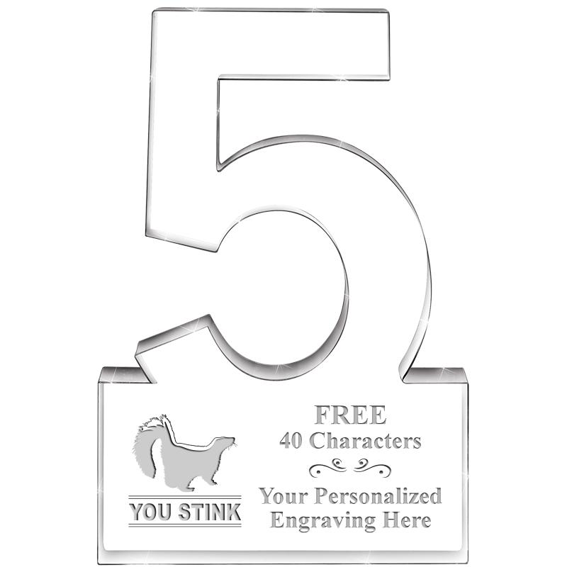 6" 5 YEARS OF SERVICE ACRYLIC