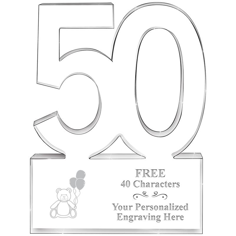 6" 50 YEARS OF SERVICE ACRYLIC