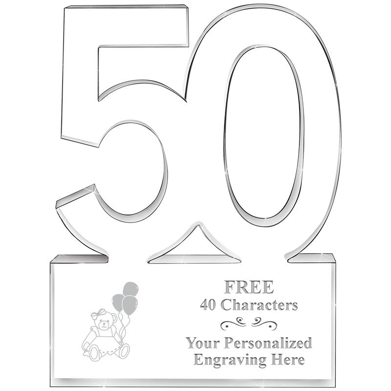 6" 50 YEARS OF SERVICE ACRYLIC