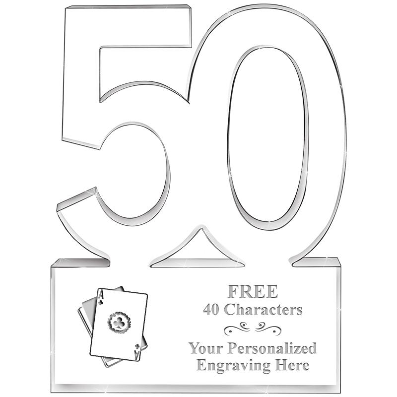 6" 50 YEARS OF SERVICE ACRYLIC