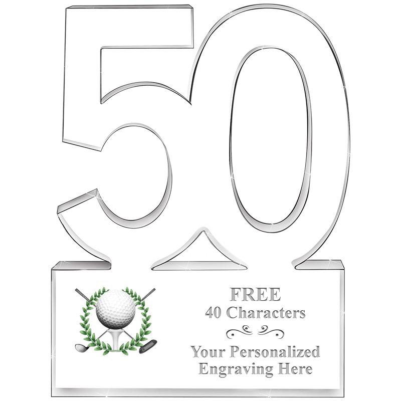 6" 50 YEARS OF SERVICE ACRYLIC