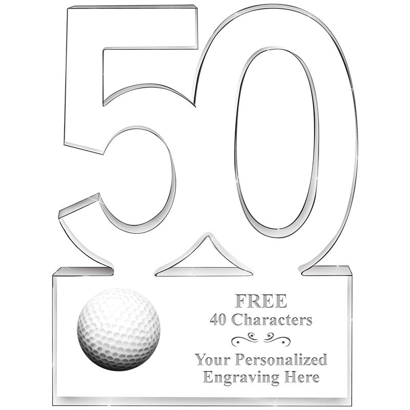 6" 50 YEARS OF SERVICE ACRYLIC