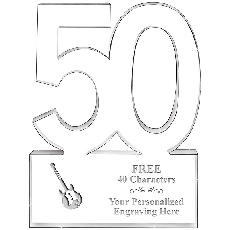 6" 50 YEARS OF SERVICE ACRYLIC