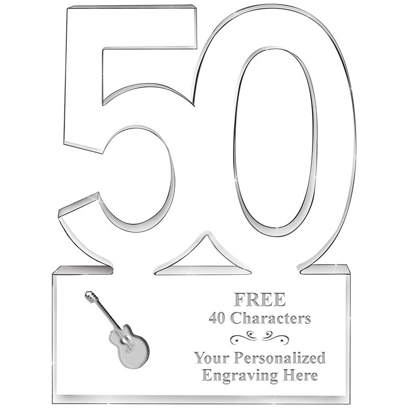 6" 50 YEARS OF SERVICE ACRYLIC