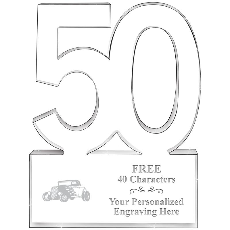 6" 50 YEARS OF SERVICE ACRYLIC