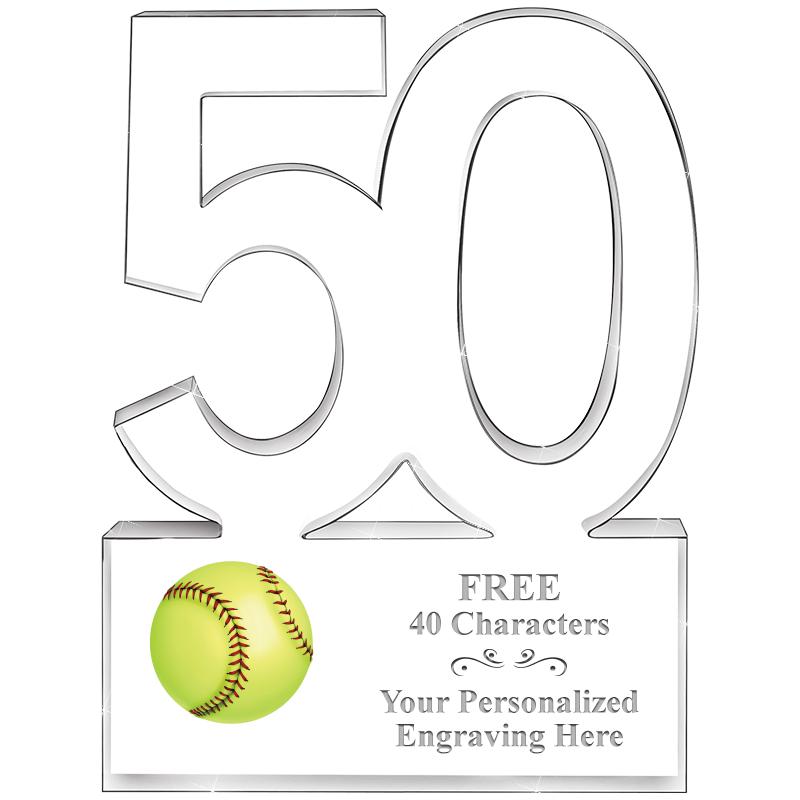 6" 50 YEARS OF SERVICE ACRYLIC