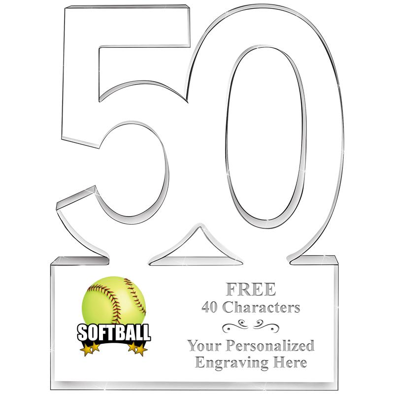 6" 50 YEARS OF SERVICE ACRYLIC