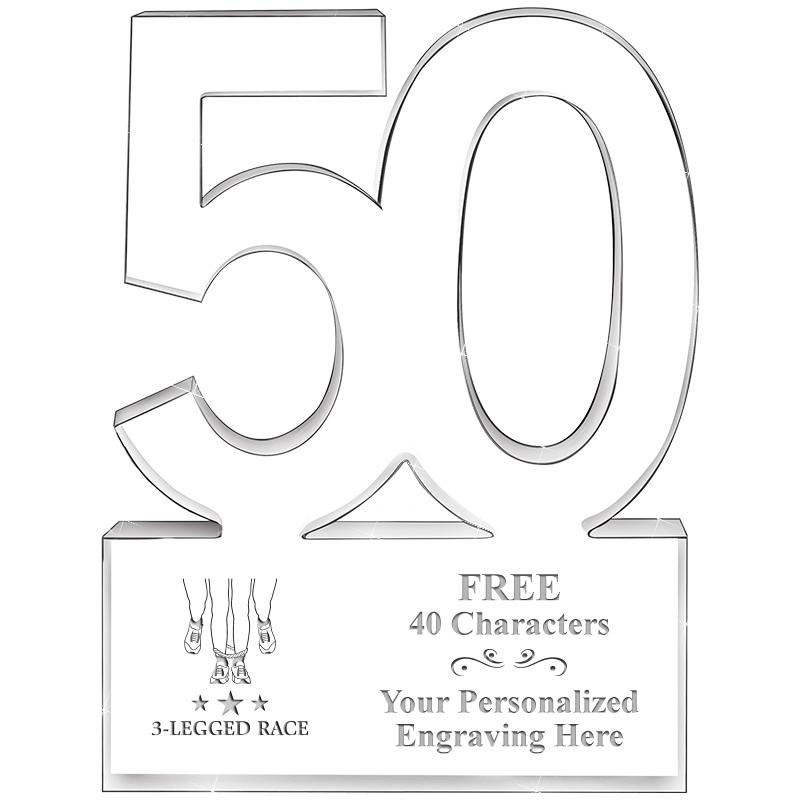 6" 50 YEARS OF SERVICE ACRYLIC