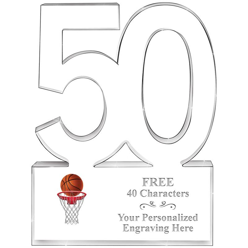 6" 50 YEARS OF SERVICE ACRYLIC