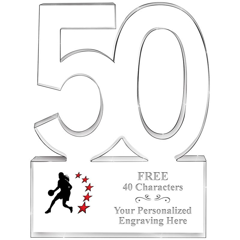 6" 50 YEARS OF SERVICE ACRYLIC