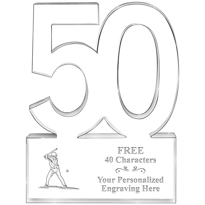 6" 50 YEARS OF SERVICE ACRYLIC