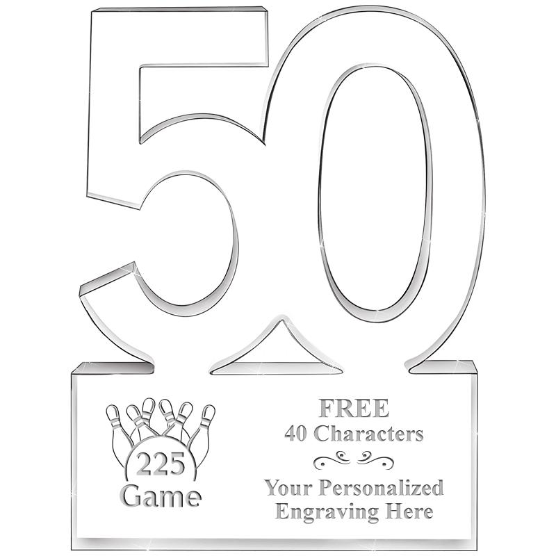 6" 50 YEARS OF SERVICE ACRYLIC