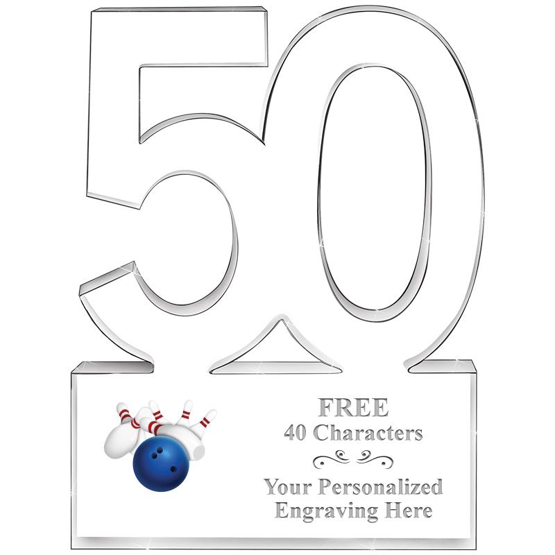 6" 50 YEARS OF SERVICE ACRYLIC