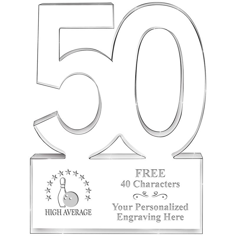 6" 50 YEARS OF SERVICE ACRYLIC