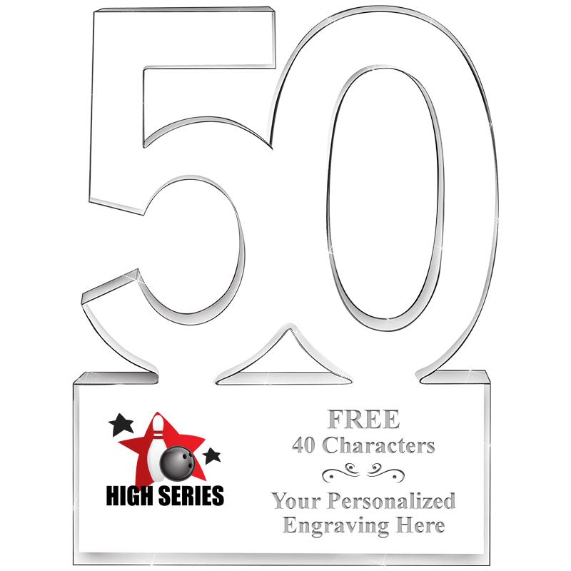 6" 50 YEARS OF SERVICE ACRYLIC