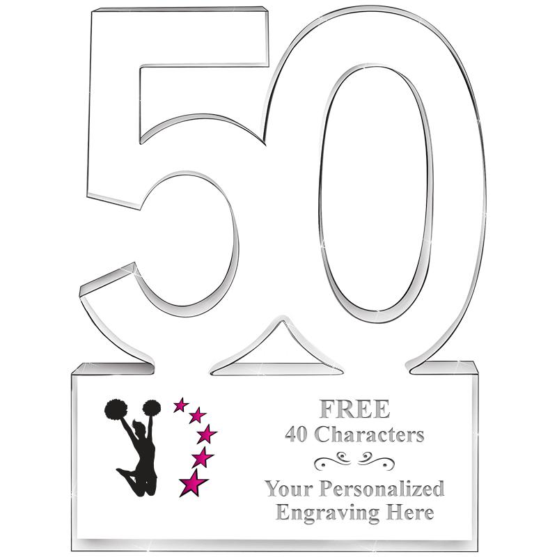 6" 50 YEARS OF SERVICE ACRYLIC