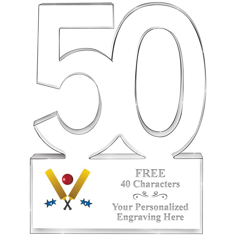 6" 50 YEARS OF SERVICE ACRYLIC