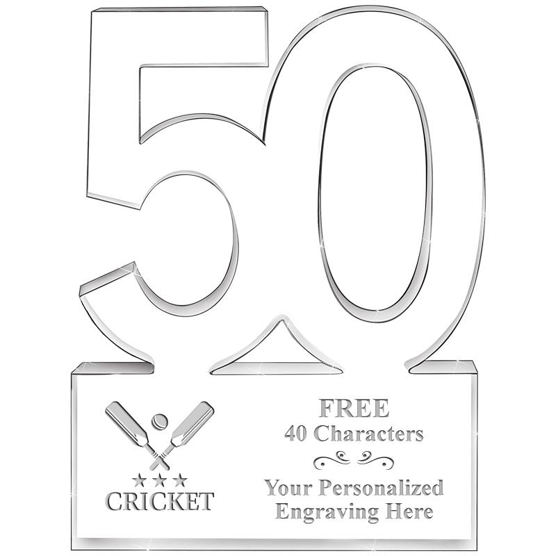 6" 50 YEARS OF SERVICE ACRYLIC