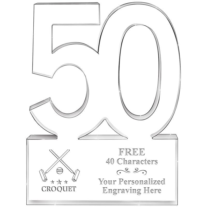 6" 50 YEARS OF SERVICE ACRYLIC