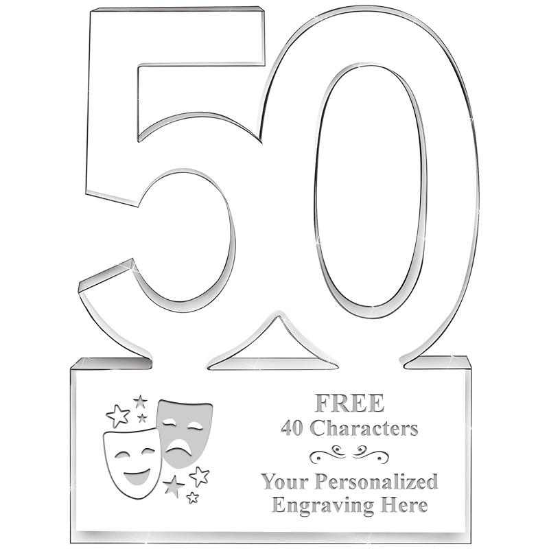 6" 50 YEARS OF SERVICE ACRYLIC