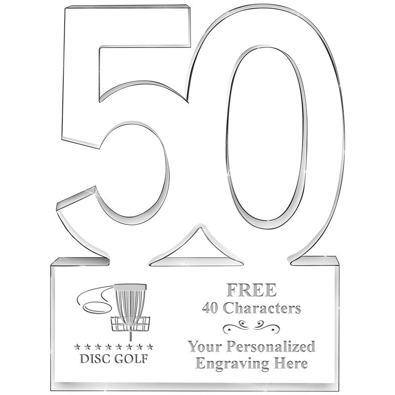 6" 50 YEARS OF SERVICE ACRYLIC