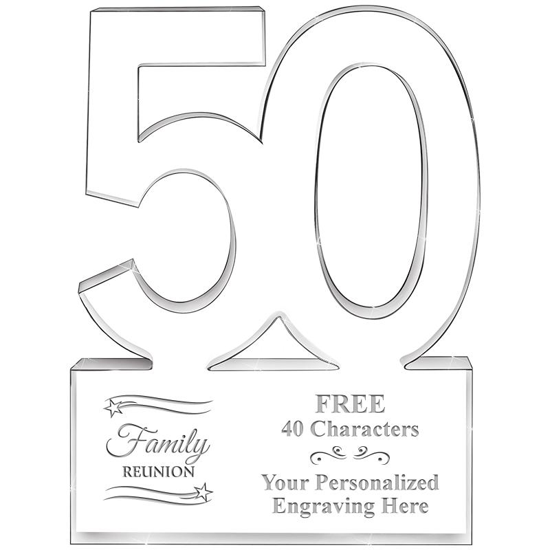 6" 50 YEARS OF SERVICE ACRYLIC