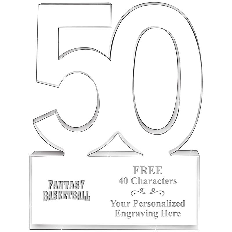 6" 50 YEARS OF SERVICE ACRYLIC