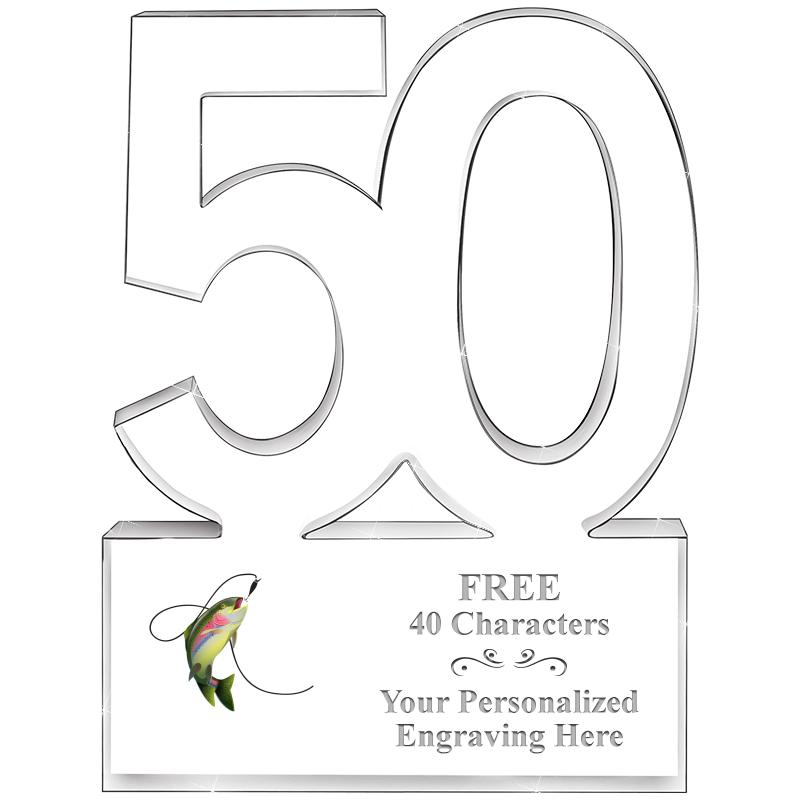 6" 50 YEARS OF SERVICE ACRYLIC