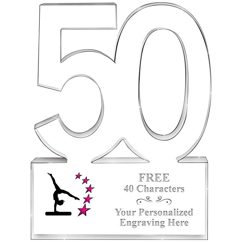 6" 50 YEARS OF SERVICE ACRYLIC