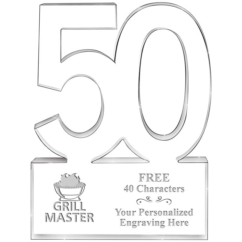 6" 50 YEARS OF SERVICE ACRYLIC