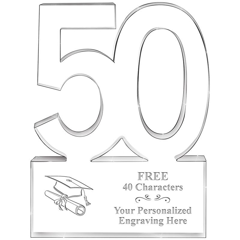 6" 50 YEARS OF SERVICE ACRYLIC