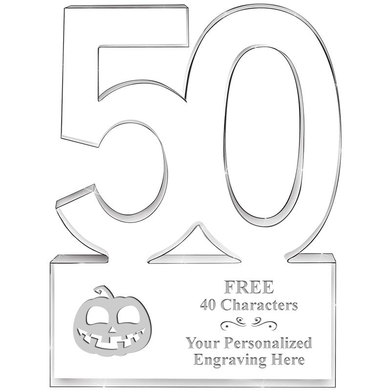 6" 50 YEARS OF SERVICE ACRYLIC