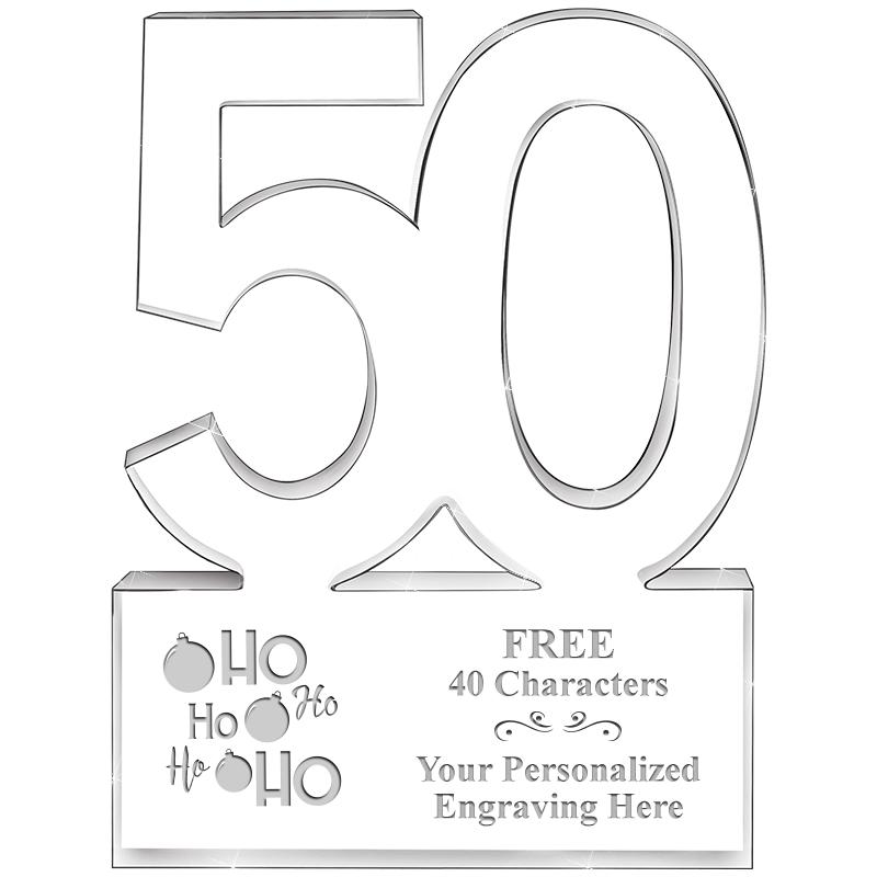 6" 50 YEARS OF SERVICE ACRYLIC