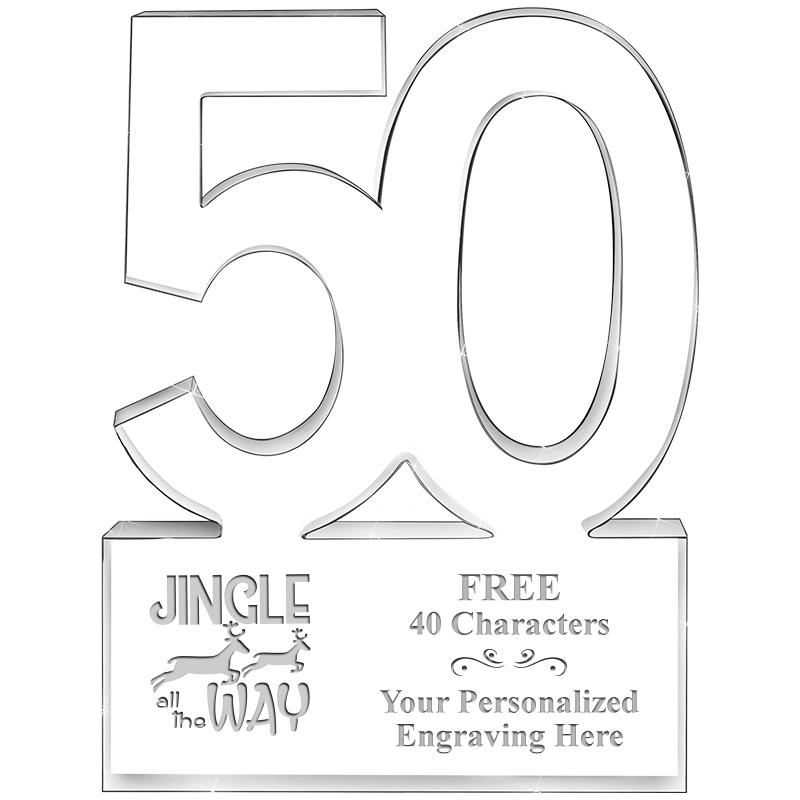 6" 50 YEARS OF SERVICE ACRYLIC