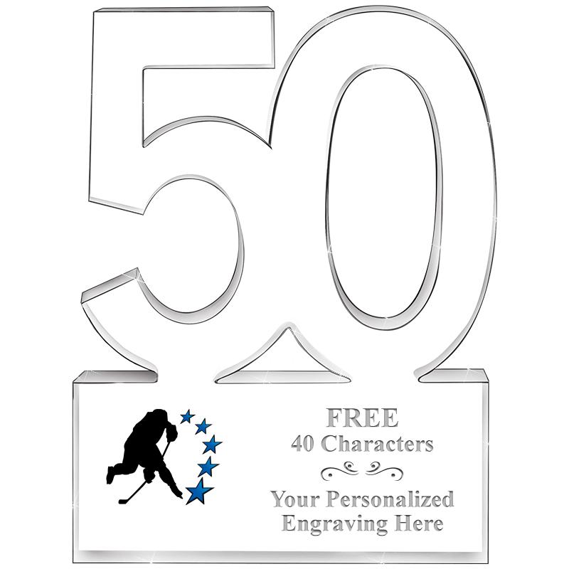 6" 50 YEARS OF SERVICE ACRYLIC