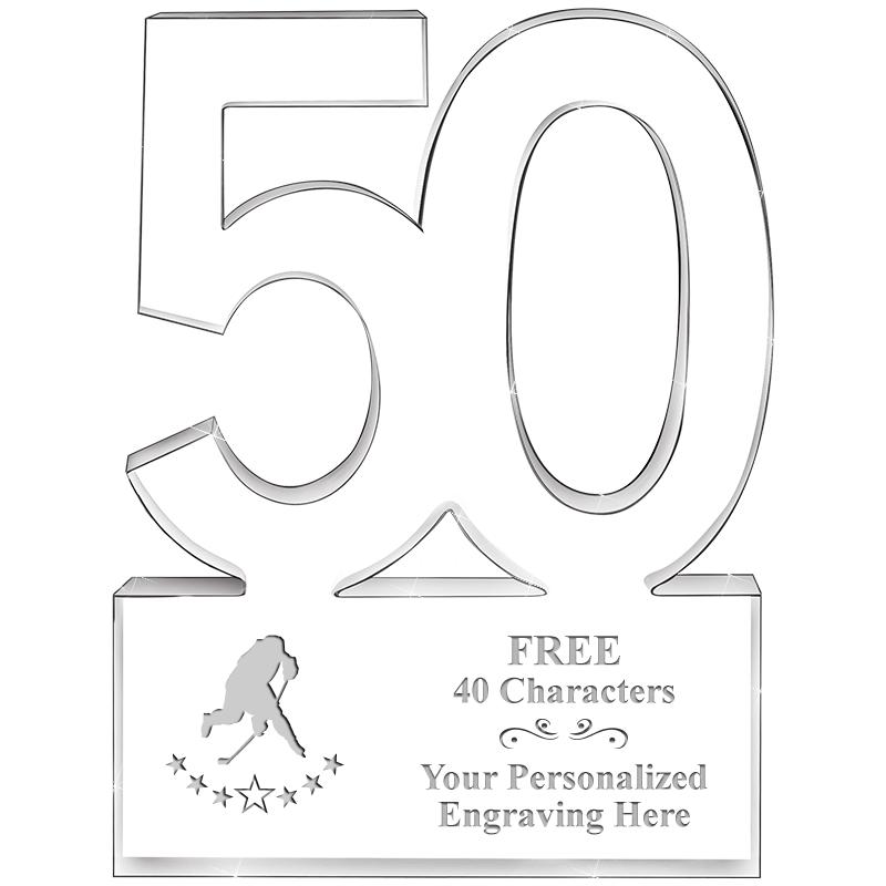 6" 50 YEARS OF SERVICE ACRYLIC