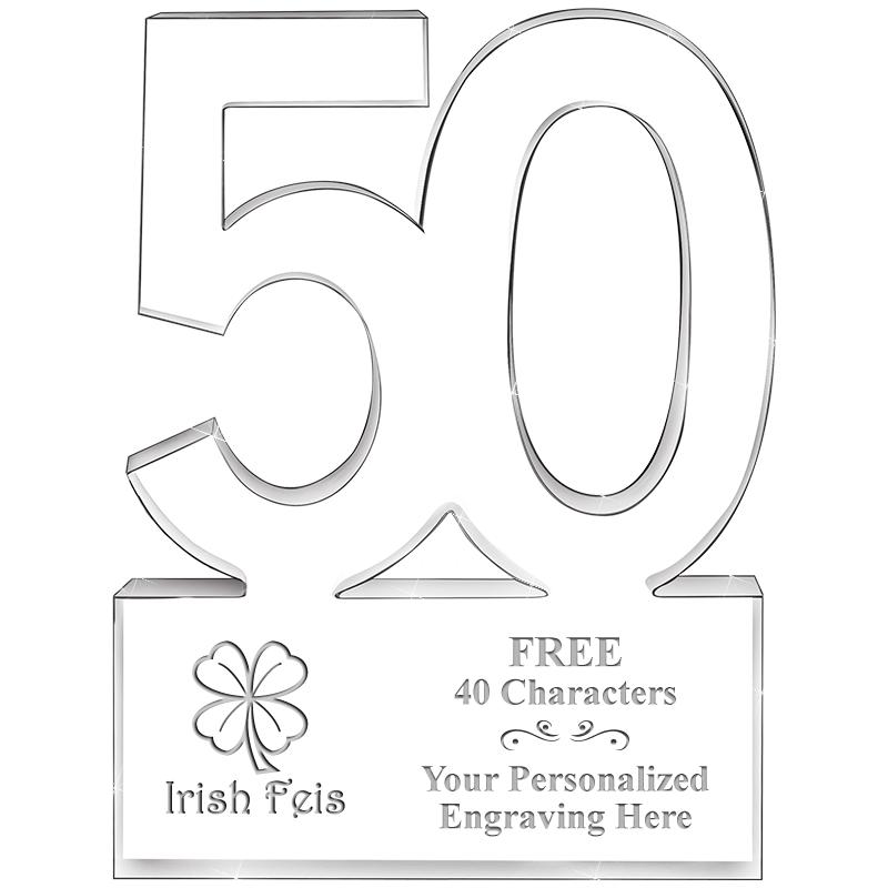 6" 50 YEARS OF SERVICE ACRYLIC