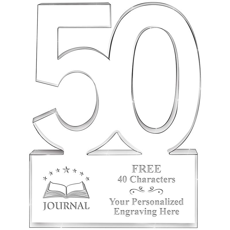 6" 50 YEARS OF SERVICE ACRYLIC