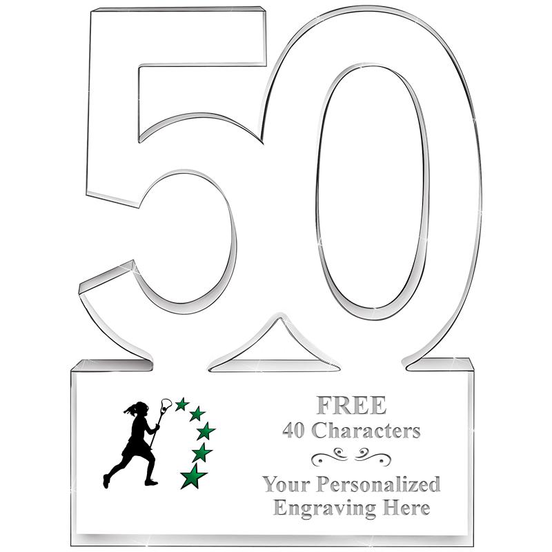 6" 50 YEARS OF SERVICE ACRYLIC