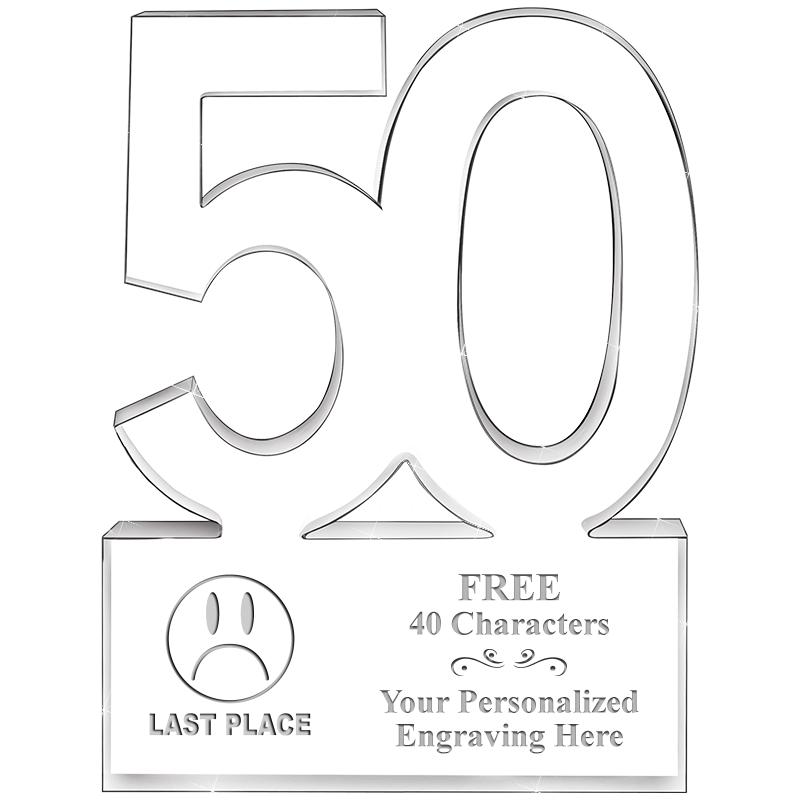 6" 50 YEARS OF SERVICE ACRYLIC